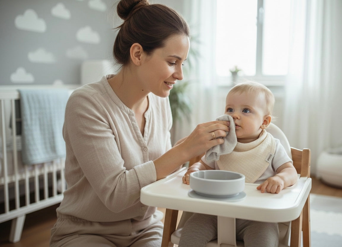 4-Pack Premium Muslin Bandana Bib Set - Ultra Soft & Absorbent Organic Cotton Drool Bibs for Babies & Toddlers (Earth Tone Collection)